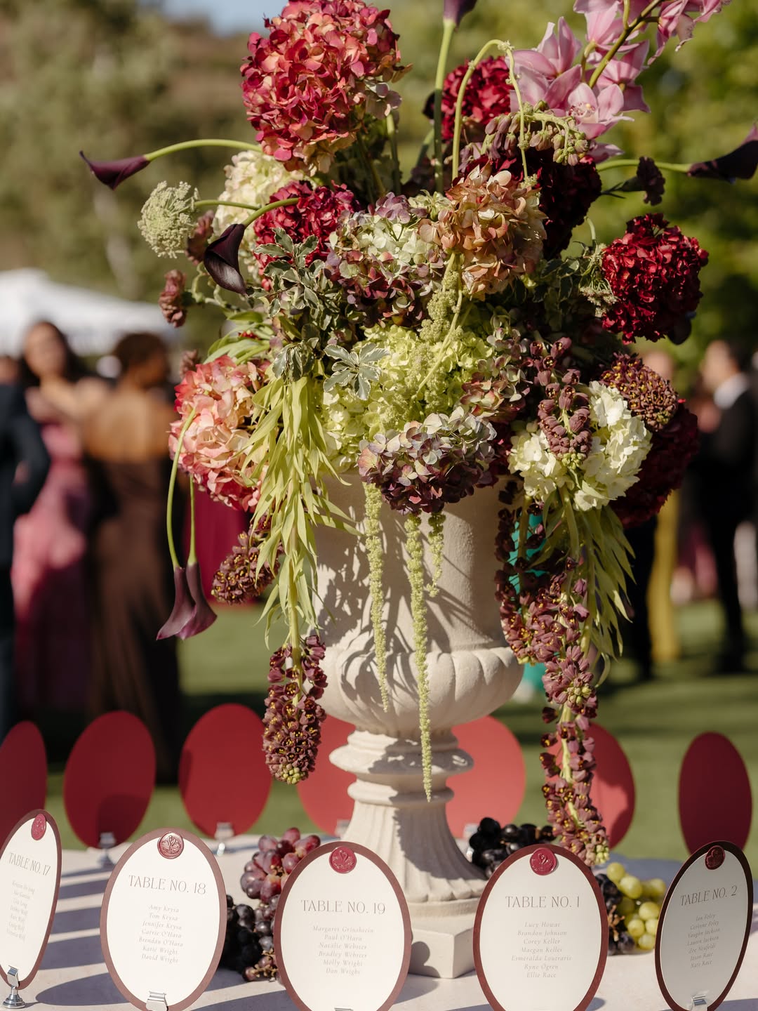 Plan de table floral sur mesure — Accueil des invités